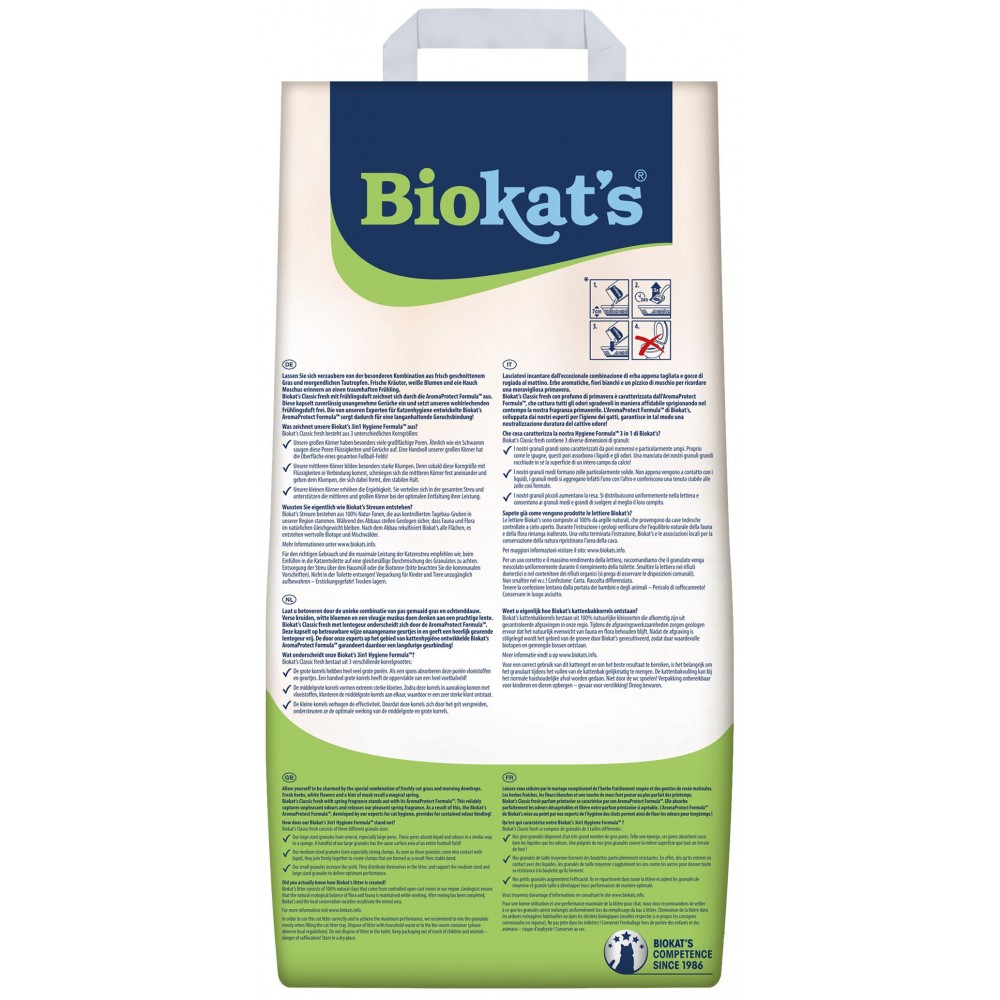 Наповнювач Biokats для котячого туалету Classic Fresh 3in1 бентонітовий 0,1 – 5мм 10 л - фото 3